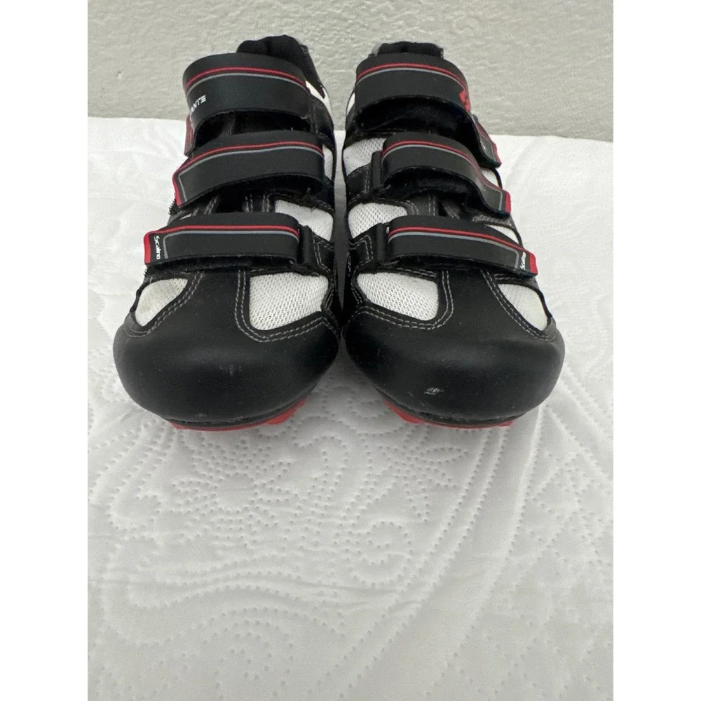 Scattante Cycling Shoes with Cleats Men's Size 9.5 Black Red Road Bike